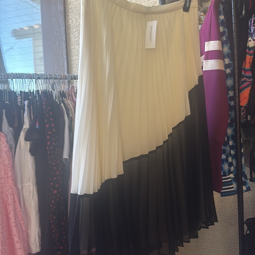 NWT Banana Republic (maybe factory?) Pleated Color Block Skirt - Picture 5 of 5